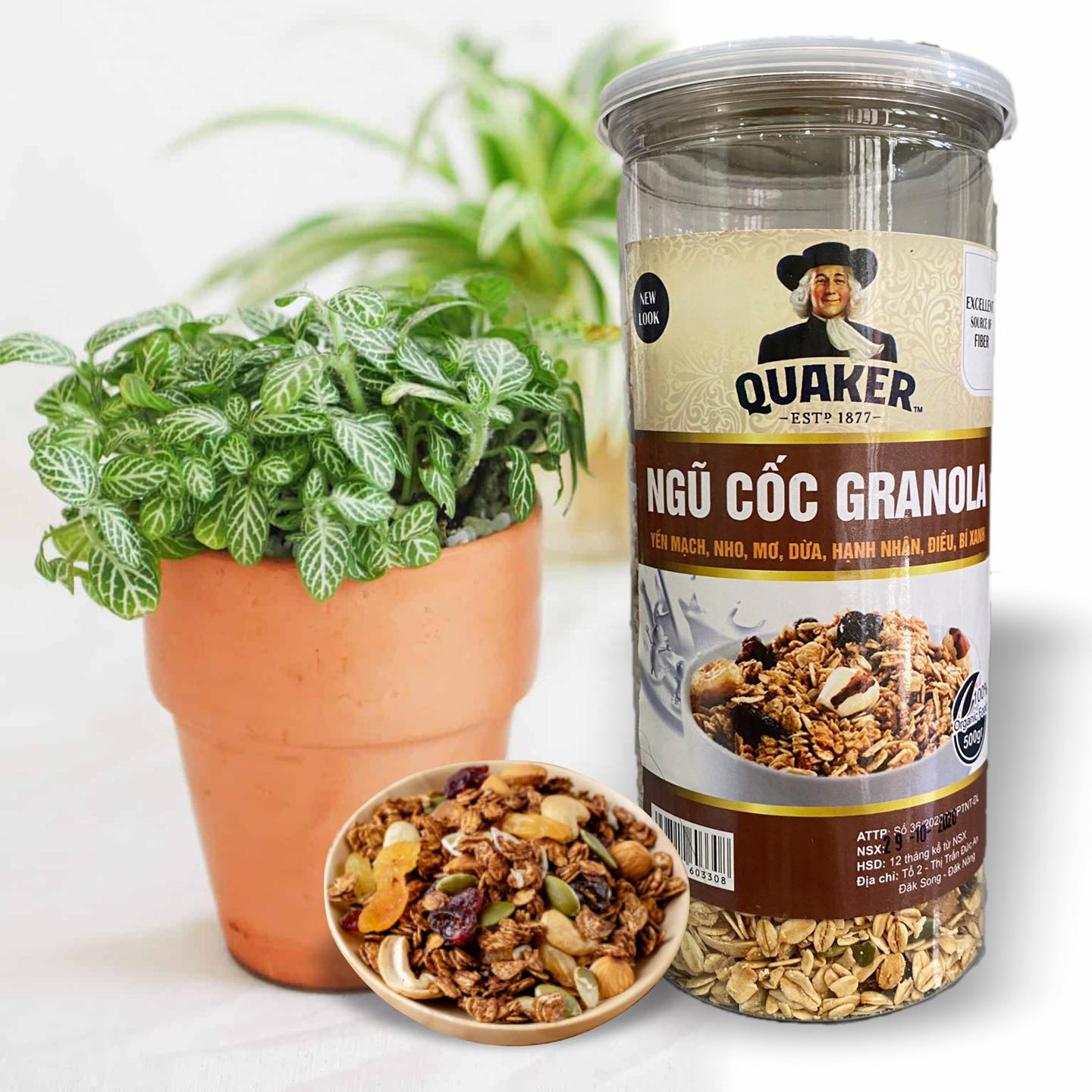 Ngũ Cốc Dinh Dưỡng Granola, chính hãng, ngũ cốc hạt, thực đơn giảm cân ăn sáng, ăn vặt