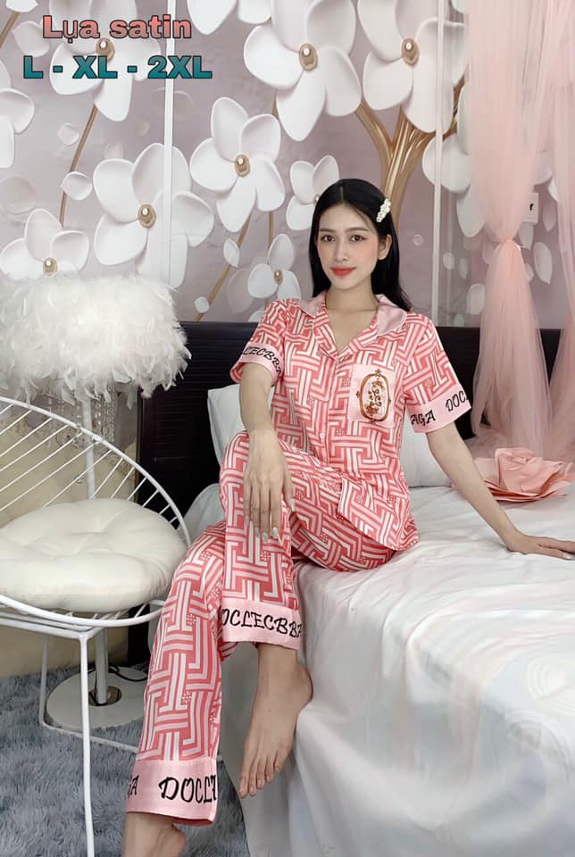 Bộ pijama lụa satin cao cấp - tay ngắn