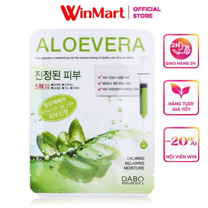 [Siêu thị WinMart] - Mặt nạ Dabo tinh chất lô hội gói 23g