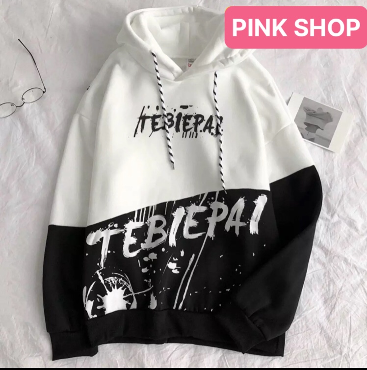 ÁO KHOÁC ÁO HOODIE NAM NỮ TEBIEPAL PHỐI MÀU FORM RỘNG CHẤT NỈ DÀY DẶN ẤM ẤP PINK SHOP