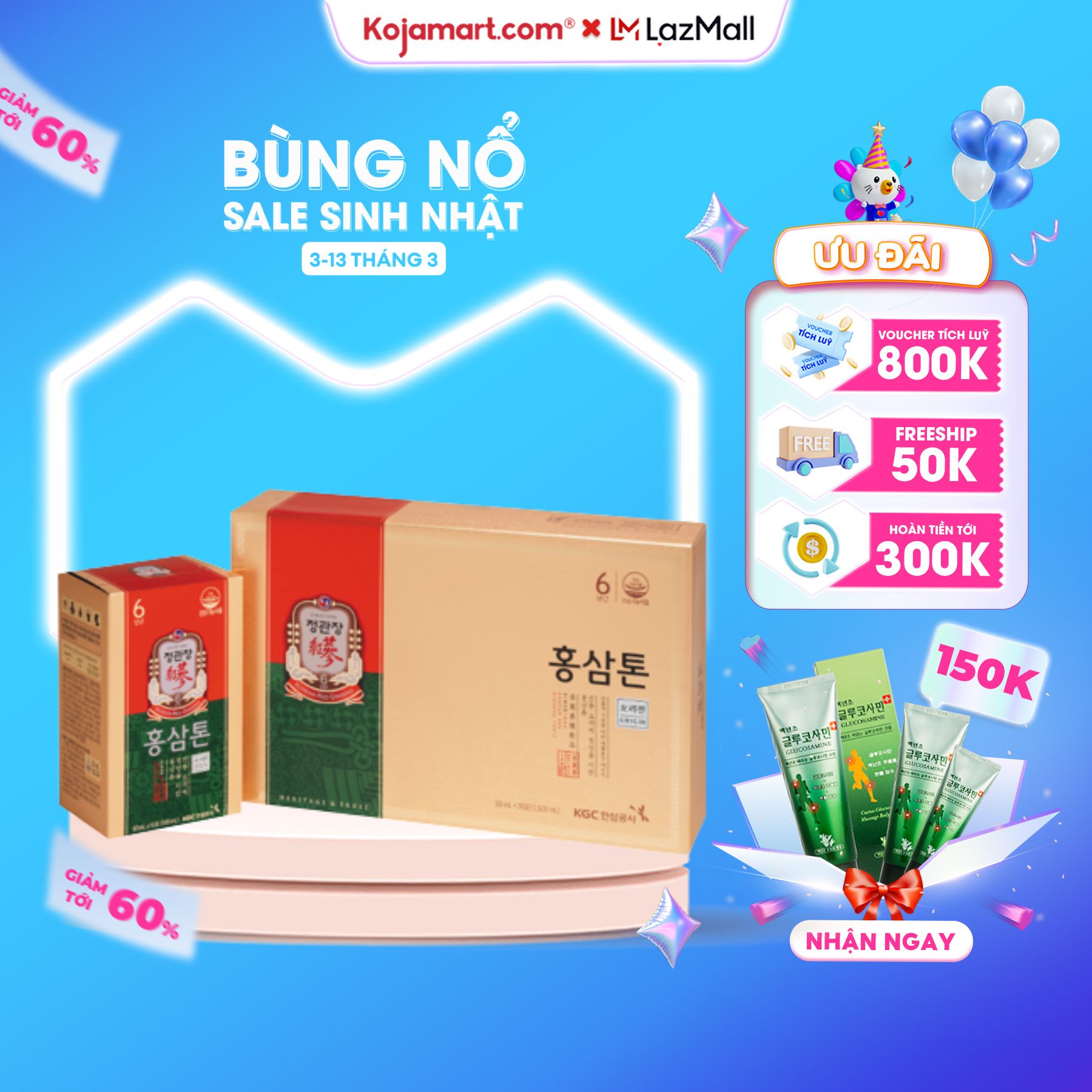 Nước Hồng Sâm Hàn Quốc KGC Cheong Kwan Jang Tonic Tăng Đề Kháng Miễn Dịch