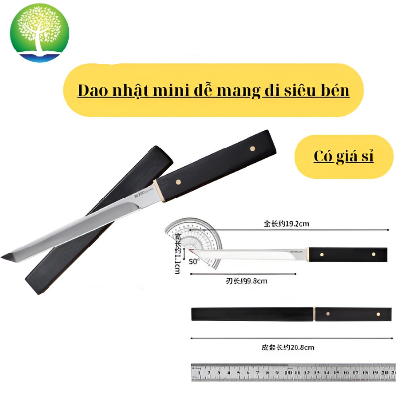 Dao Tanto Mini Nhật Bản Gọt Hoa Quả, Thái Sashimi Lưỡi Nhỏ Không Quá Bén Thép Không Gỉ Dài 20Cm ( Gồ