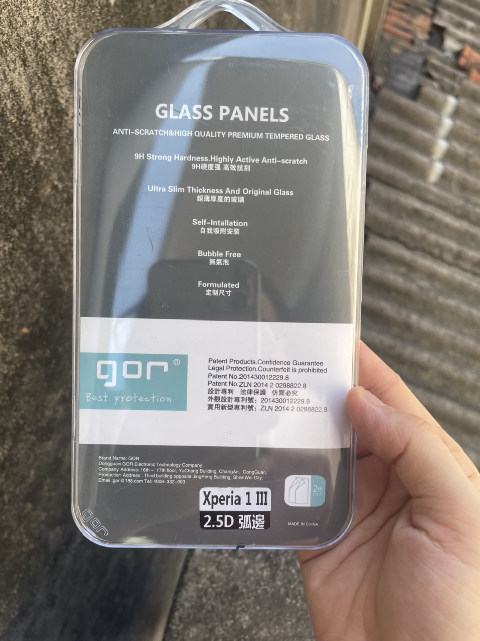 kính cường lực GOR cho Xperia 1 III ( Mark 3 ) - trong suốt , vuốt mượt, cảm ứng nhạy (hộp 2 miếng)