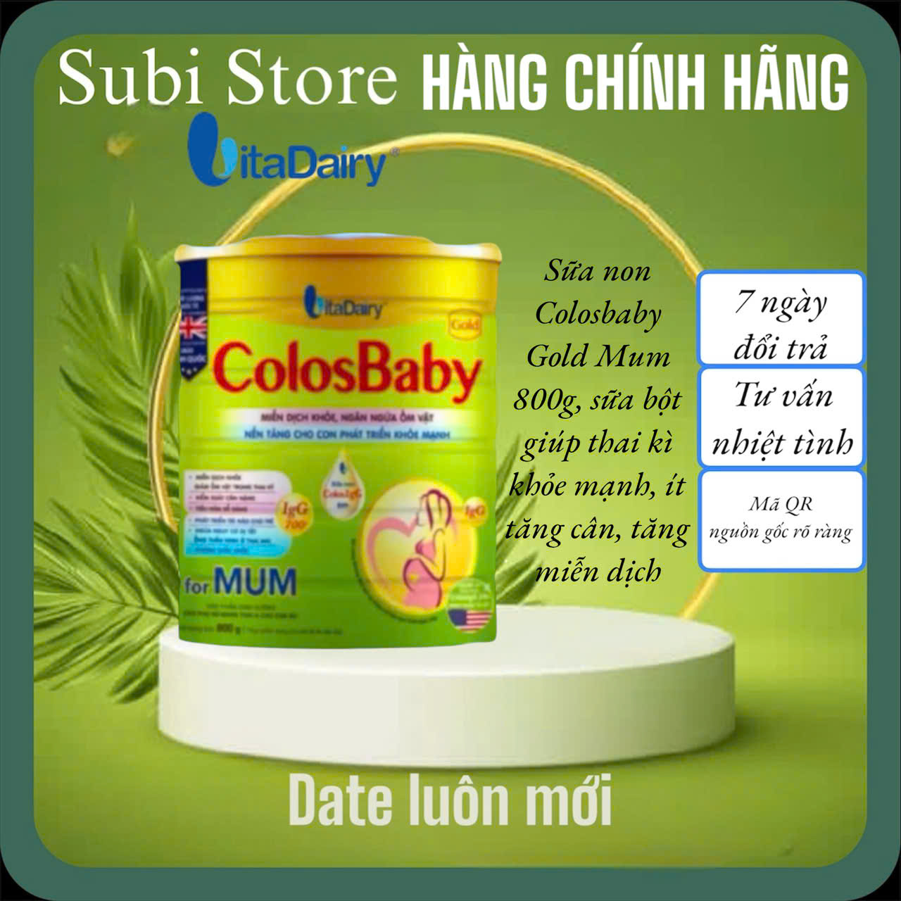 Sữa Bột Colosbaby Gold for Mum 900g giúp mẹ thai kì khỏe mạnh- VitaDairy