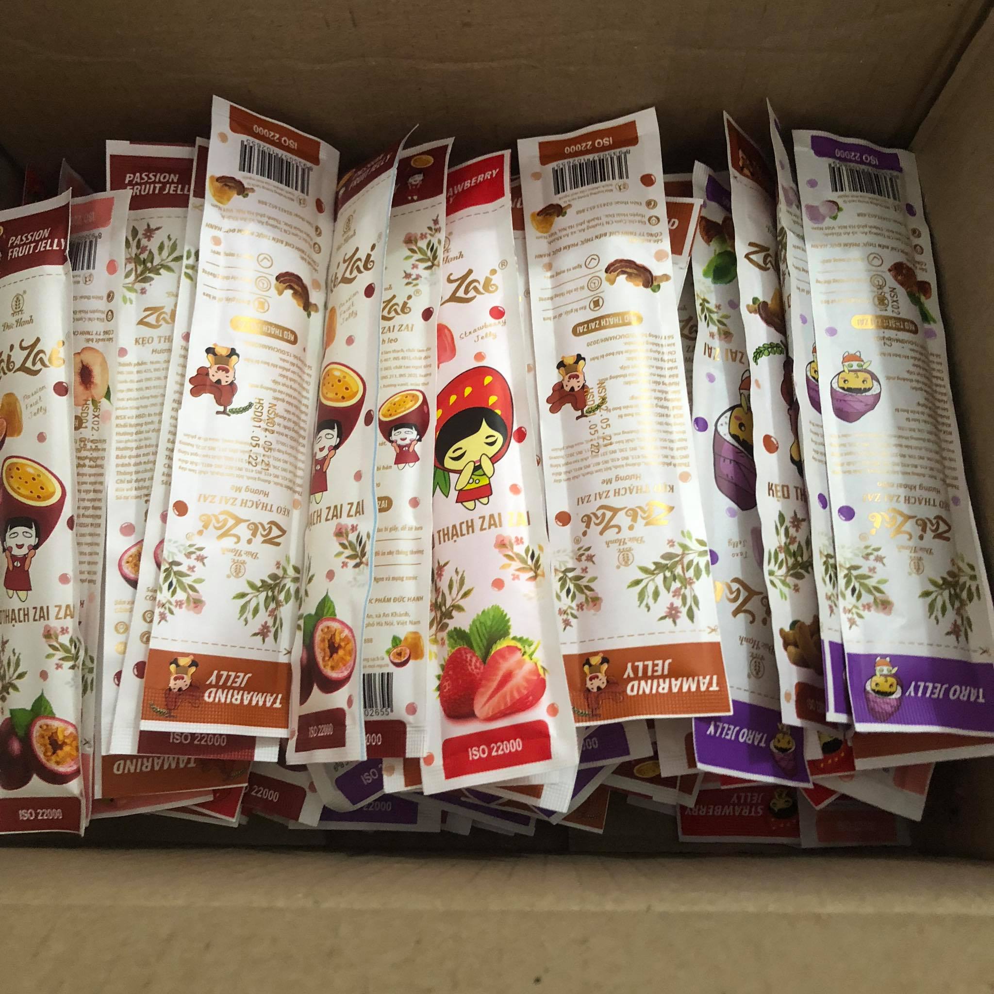 5kg thạch trái cây  zai zai đức hạnh loại dài siêu ngon