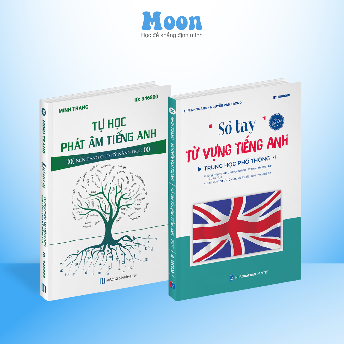 Combo Sổ tay từ vựng Tiếng Anh và Tự học phát âm Tiếng Anh | Moonbook
