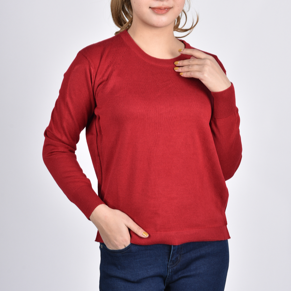 Áo Len O.jeans - Dài Tay Cổ Tròn Xẻ Tà Nữ - 5ALO840810FW