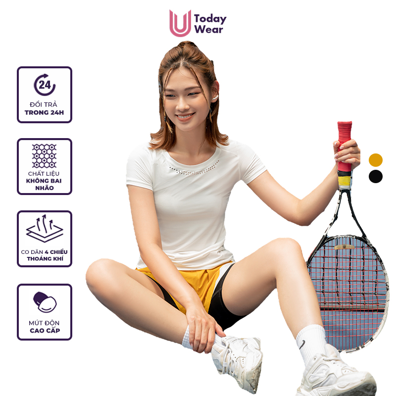 Áo thể thao tập gym yoga có tay basic top today u wear