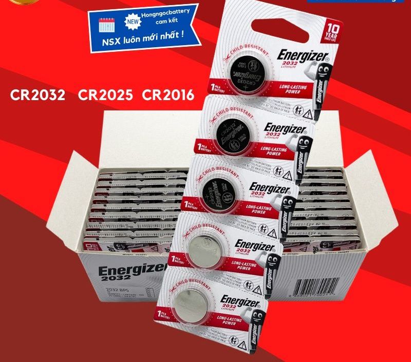 Pin cr2032 / cr2025 / cr2016 energizer lithium 3v - hàng chính hãng-