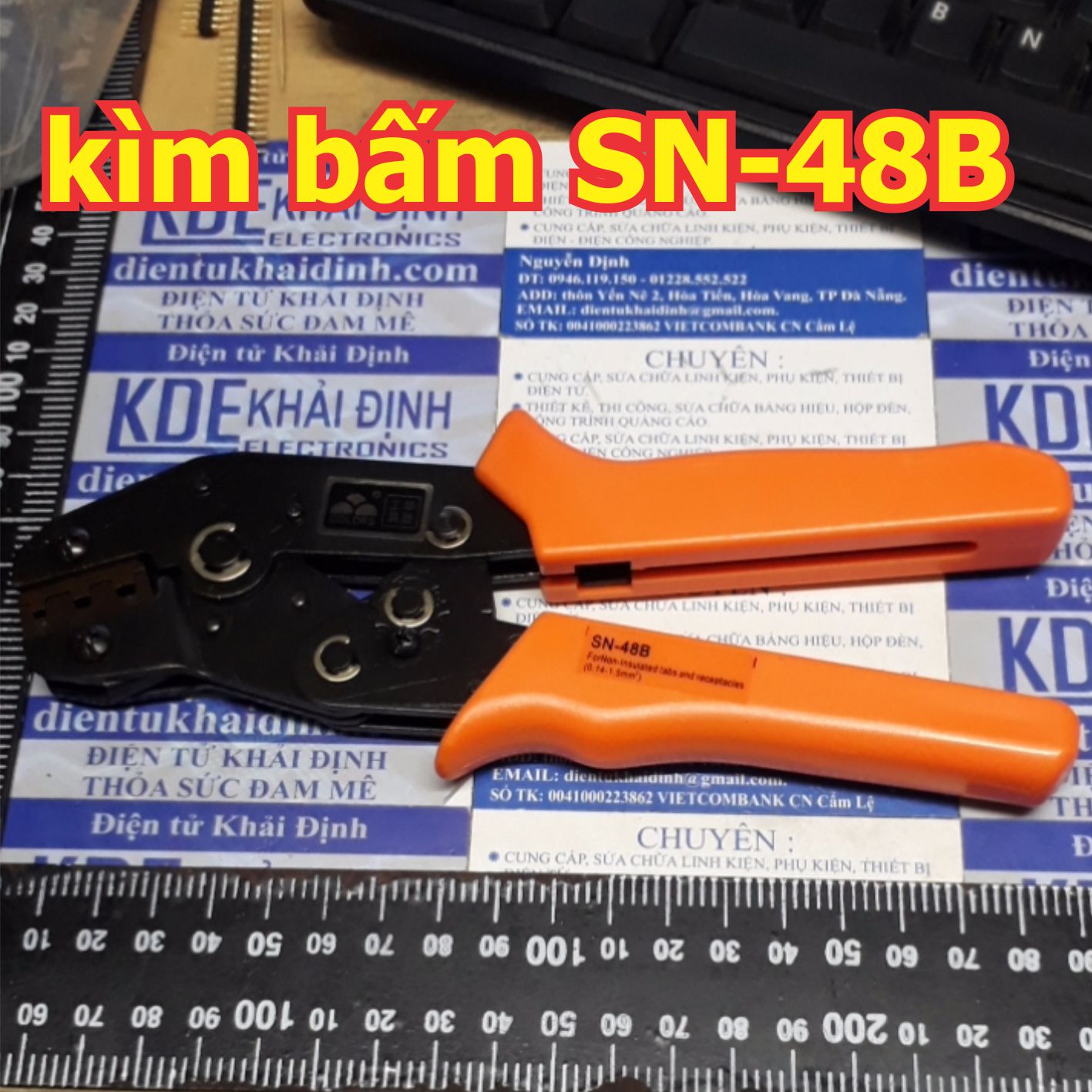 Kìm bấm đầu header đầu nối 2.8-6.3mm bấm jack, cos xe máy oto sn-48b hàng chất lượng kde5238