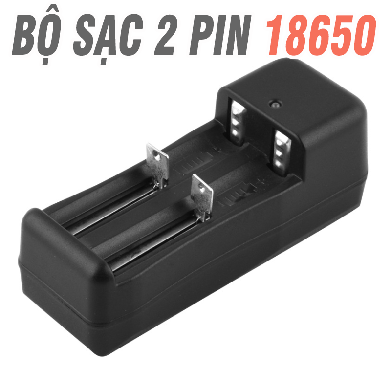 Bộ sạc 2 pin 3.7V cho các loại pin 18650 18670 18500 14500 16340 10440 (sạc đồng thời 2 pin dùng điện 220v)