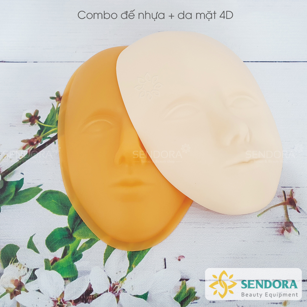 [HCM]Combo Đế và Da 3D tập phun xăm hình khuôn mặt