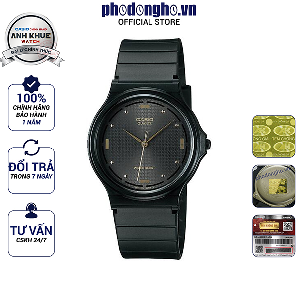 Đồng hồ nam dây nhựa casio anh khuê mq-76-1aldf