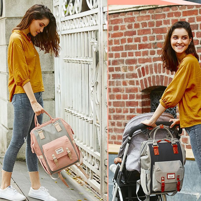 Balo bỉm sữa Dokoclub túi giữ nhiệt đựng bình sữa 13 ngăn chống thấm đồ cho mẹ và bé đi ra ngoài