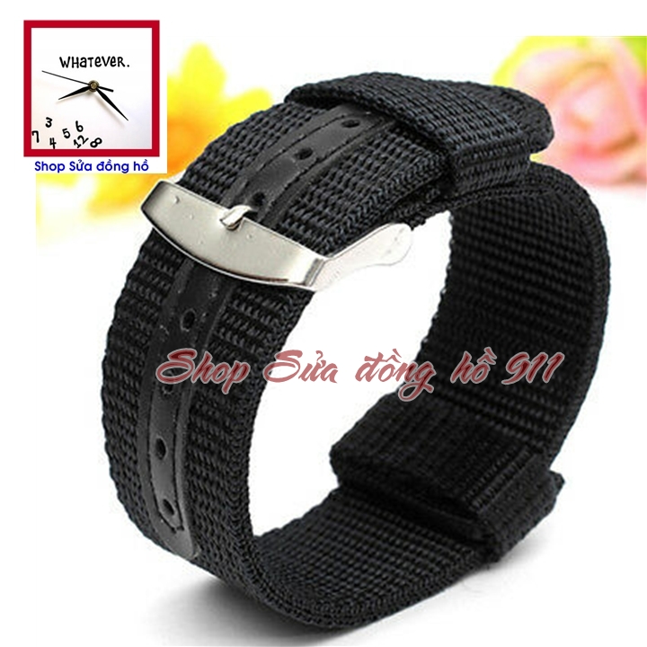 Dây dù 2 sợi. màu đen. size 18, 20, 22mm