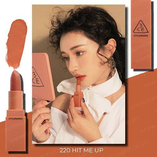 Son lì 3CE Mood Recipe Matte Lip Color #220 Hit Me Up