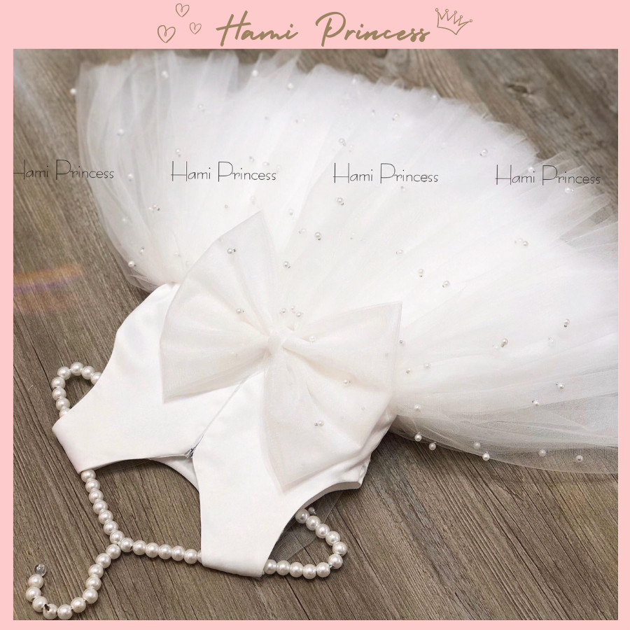 Váy công chúa đính hạt trai mơ mộng cho bé gái ❤️ hami princess