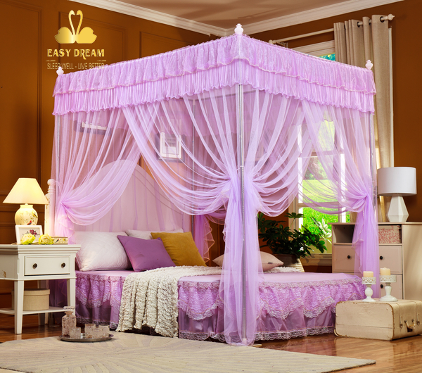 Mùng [ màn ] khung  cao cấp không khoan tường   chống muỗi / chống côn trùng , khung  inox ,vải tuyn cao cấp mắt nhỏ  ( gồm màn + khung )