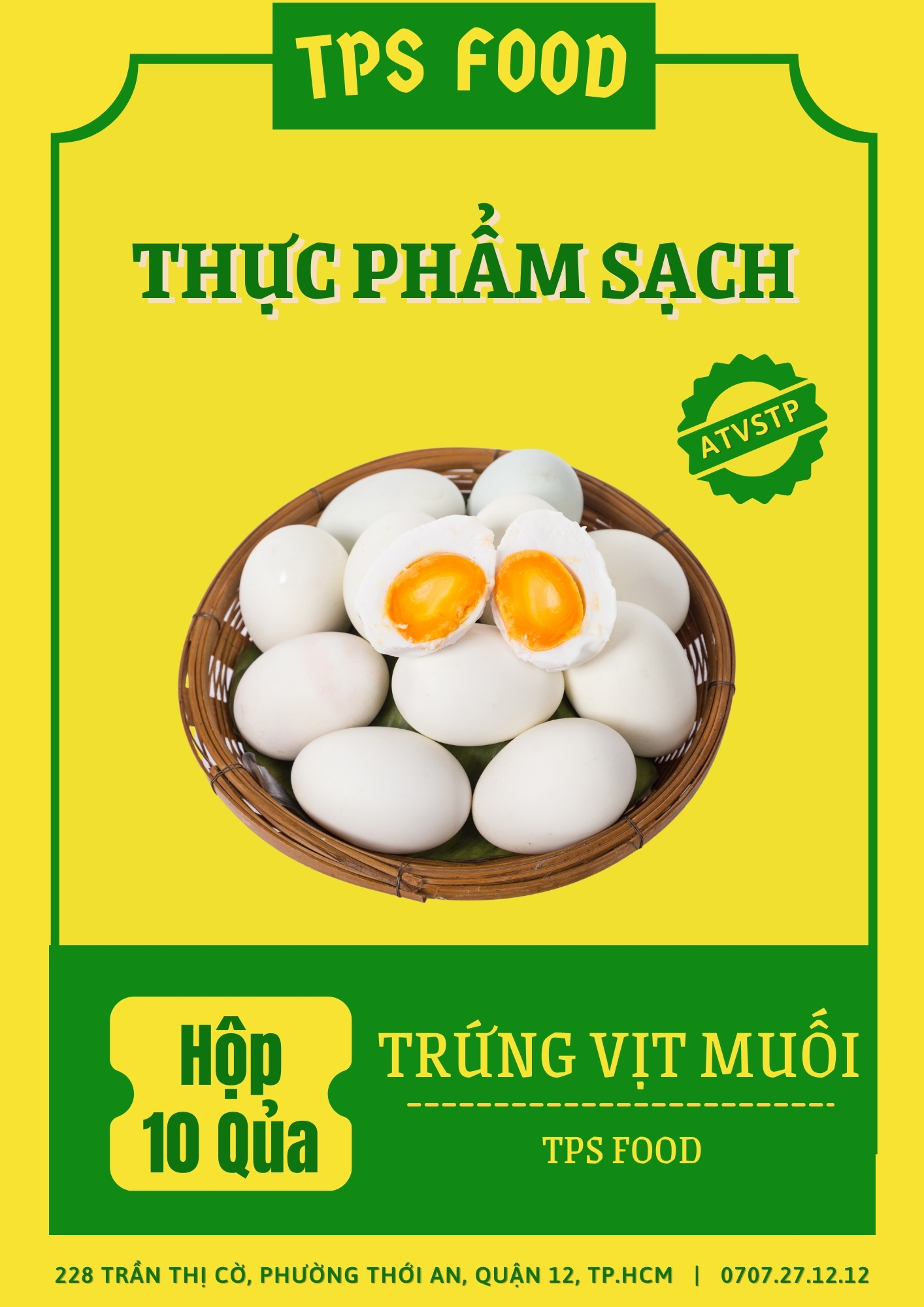 [GIÁ CỰC TỐT] Trứng vịt muối cây TPS Food (Loại lớn)