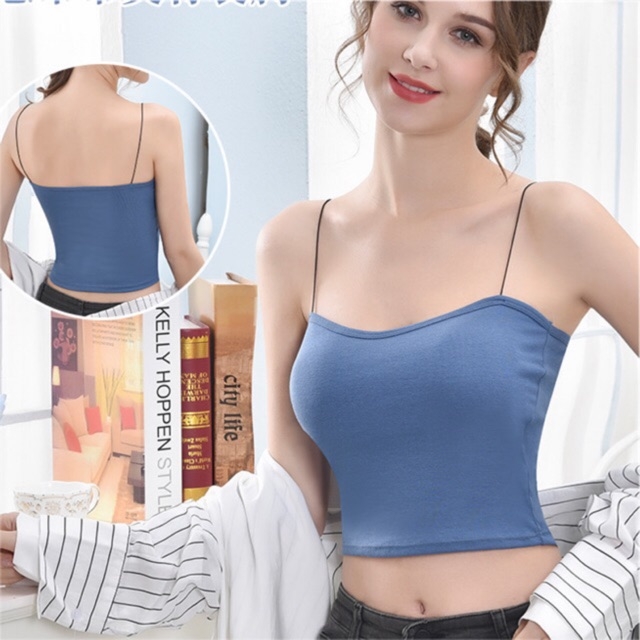 Áo Bra 2 Dây Mảnh Dáng Lửng Có Miếng Lót Mỏng- Thoáng 2055