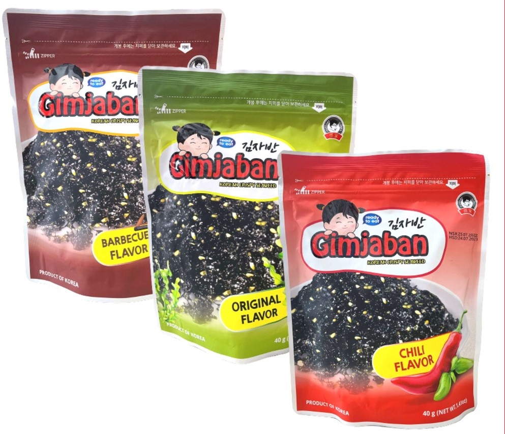 Rong Biển Trộn Cơm Rắc Cơm Gimjaban vị truyền thống hải sản vị cay 40gram