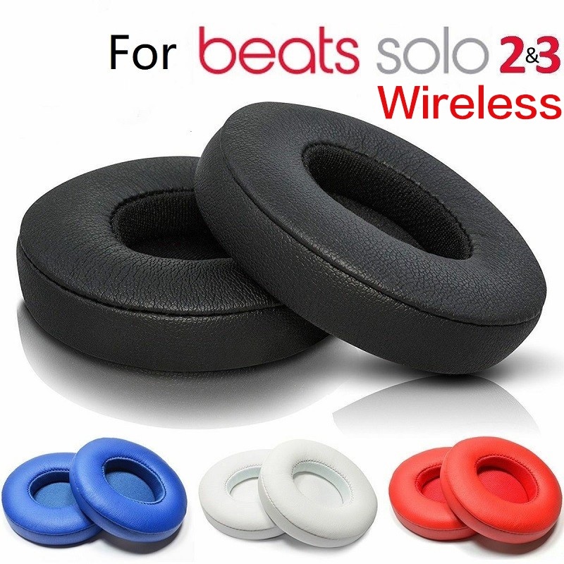 ❁☞ Miếng đệm tai nghe bằng da protein và xốp thay thế cho tai nghe không dây chụp tai Beats Solo 2 / 3 của Dr.Dre