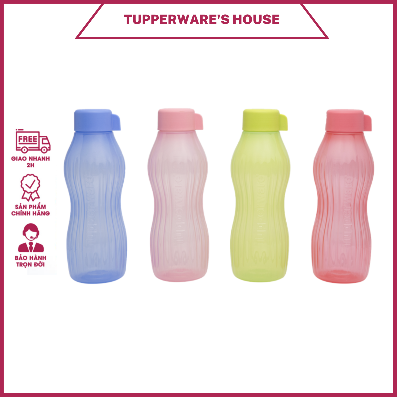 Bình nước Tupperware Eco Bottle Freezerable 880ml