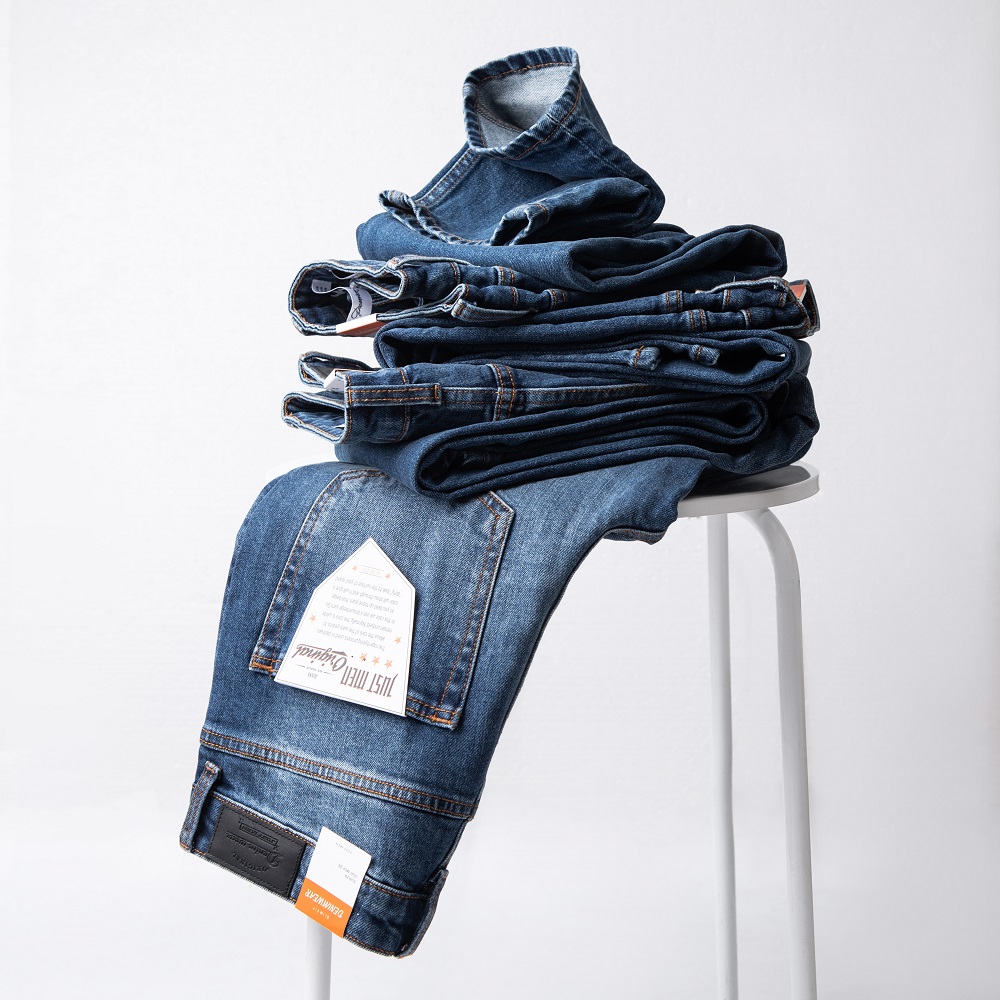 Quần jeans just men tone màu wash 220107