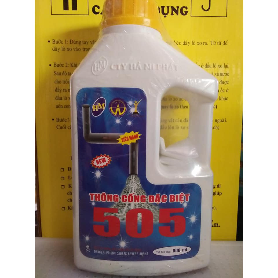 Nước thông cống 505 siêu mạnh ( chai 1000ml)