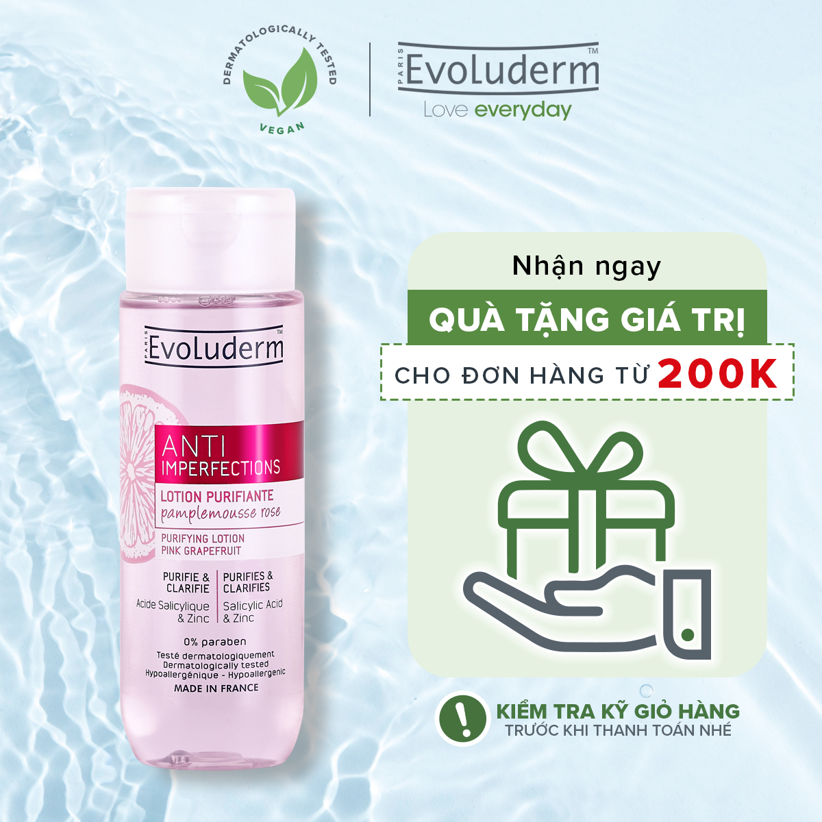 Nước hoa hồng Lotion cân bằng da giúp giảm mụn kháng viêm tinh chất Bưởi Hồng dành cho da nhạy cảm và mụn 200ml