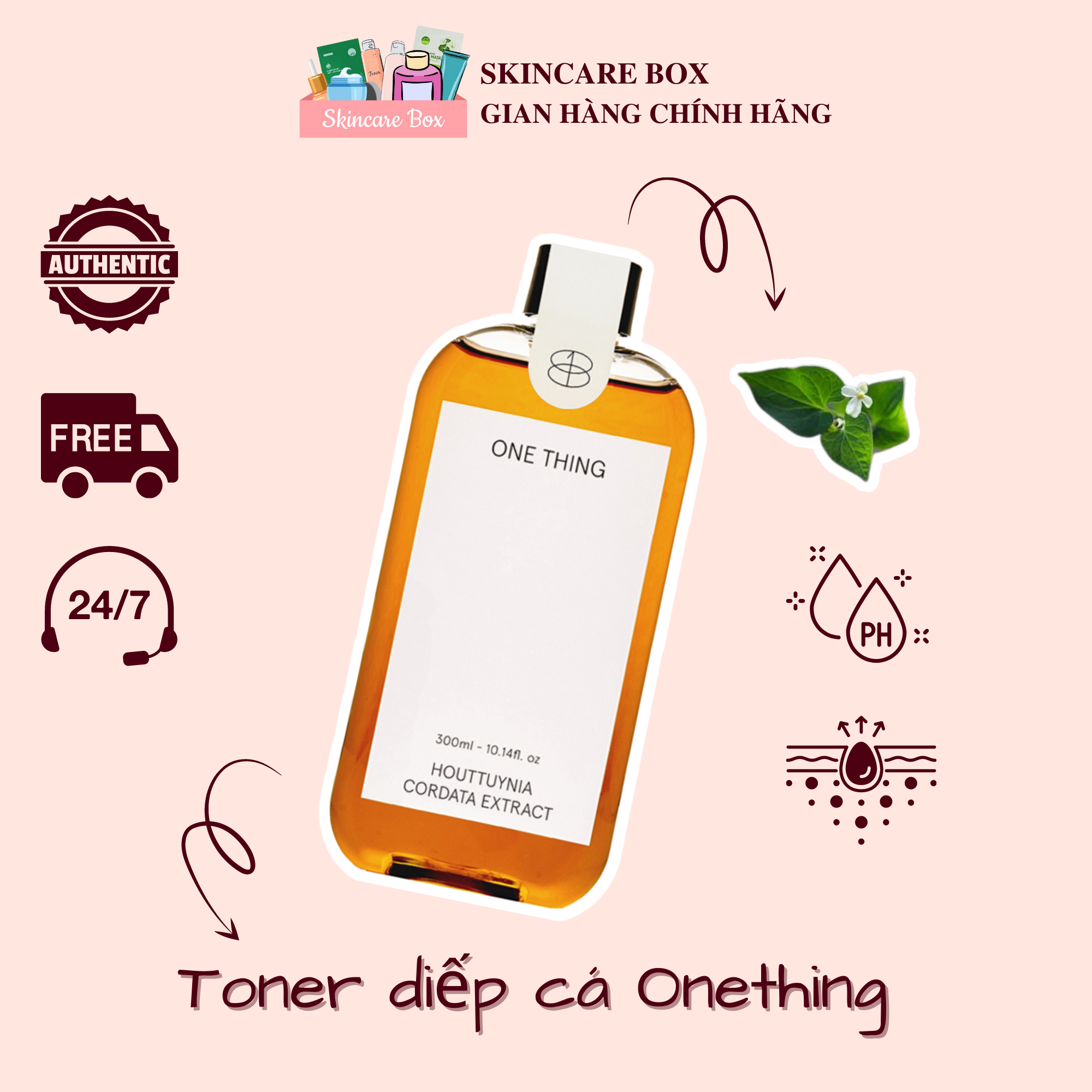Onething toner diếp cá cho da nhạy cảm houttuynia cordate extract