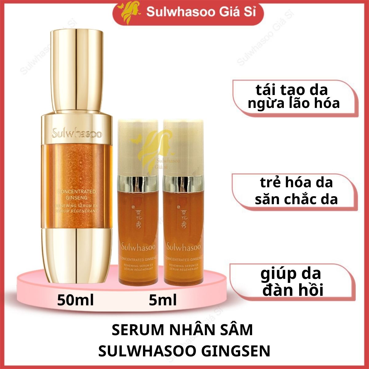 Serum Phục Hồi Tái Tạo Da chống lão hóa Sulwhasoo Concentrated Ginseng Renewing Serum EX 5ml - Sulwhasoo Giá Sỉ