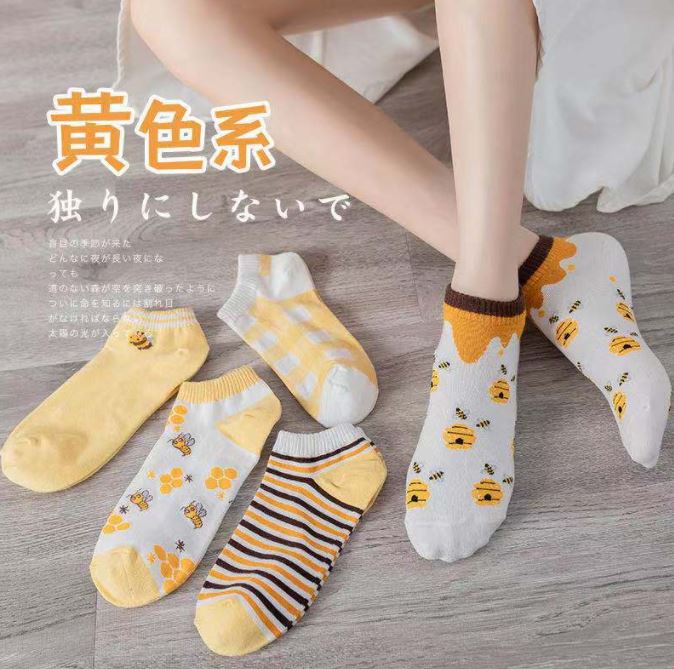 Set 10 đôi tất vớ nữ ngắn cổ mix ong siêu đẹp