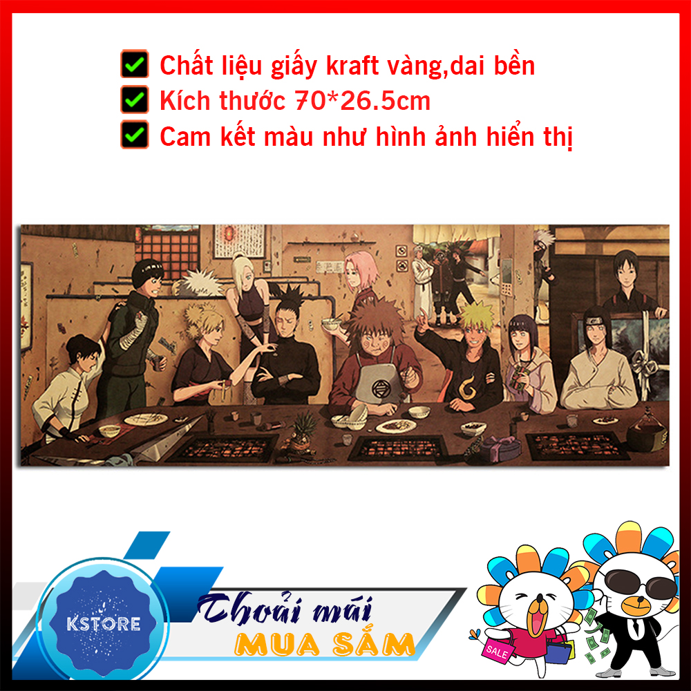 [K064] Tranh poster phong cách hoạt hình anime Nhật Bản Naruto dùng trang trí nội thất - Kstore