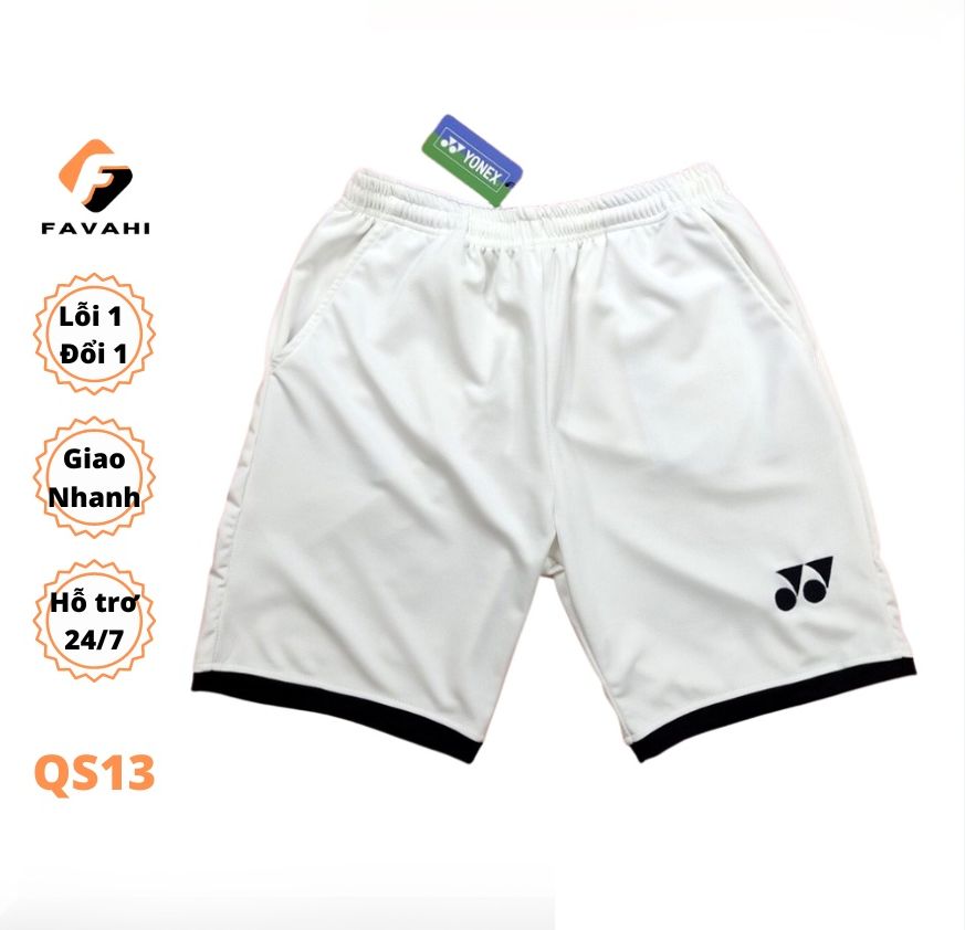 Quần short cầu lông yonex qs13 thi đấu cho nam dùng trong tập luyện và thi đấu cầu lông favahi