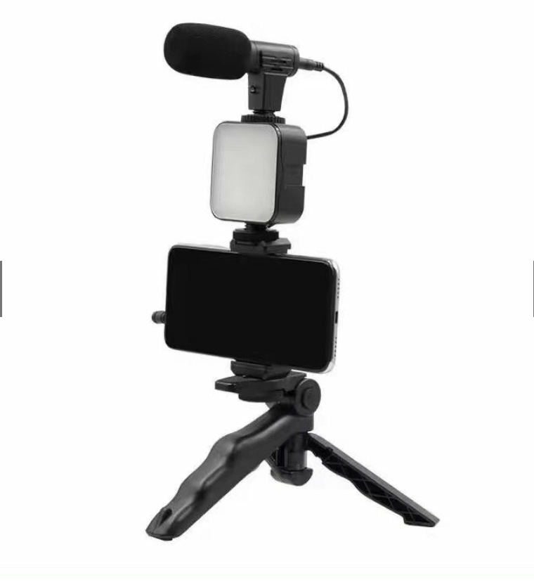 Gậy selfie kèm led , mic - livestream ay-49 -chống rung ay49