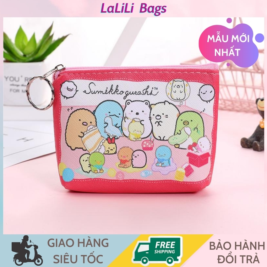 Ví nữ mini LALILI BAGS Ví đựng thẻ ATM Ví móc khóa Ví nữ phong cách Hàn Quốc