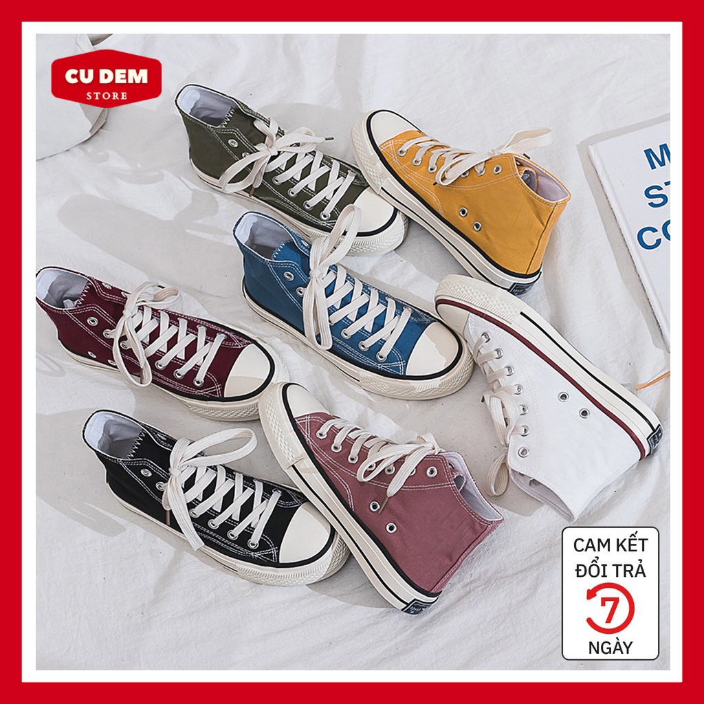 Giày Thể Thao Nữ Cổ Cao Xinh Xắn (Kiểu Dáng Convers Cổ Cao 1970s) S3
