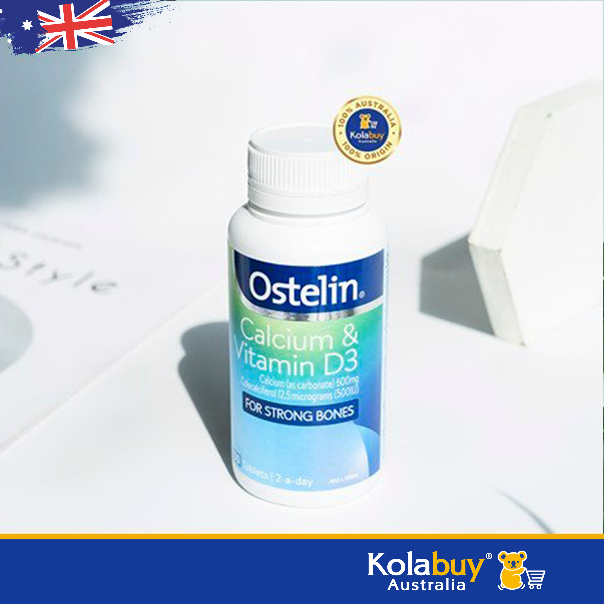 Viên uống Bổ sung Canxi và Vitamin D3 Úc Ostelin Calcium & Vitamin D3 130