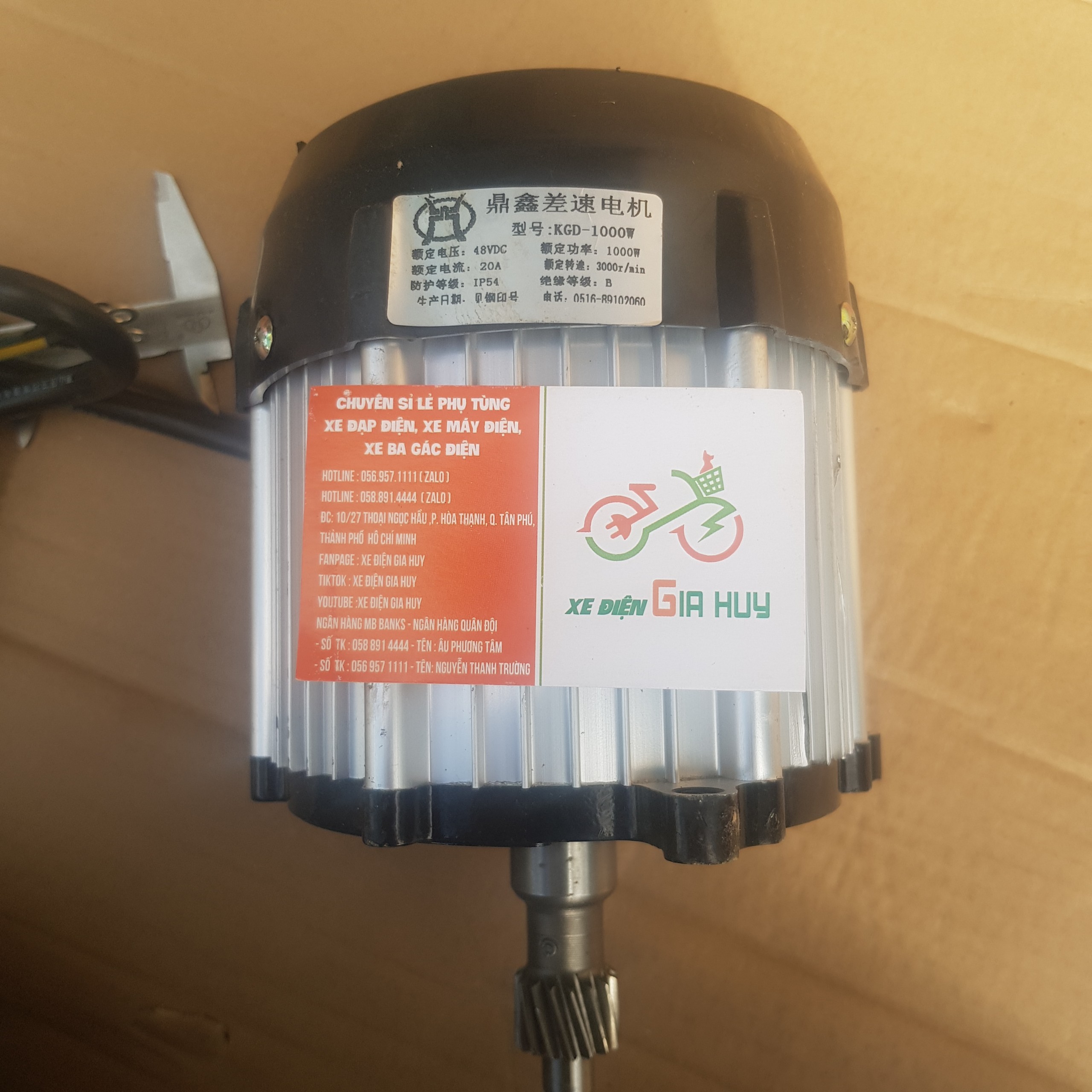 Mô tơ xe 3 bánh 48v/60v-1000w xe điện gia huy