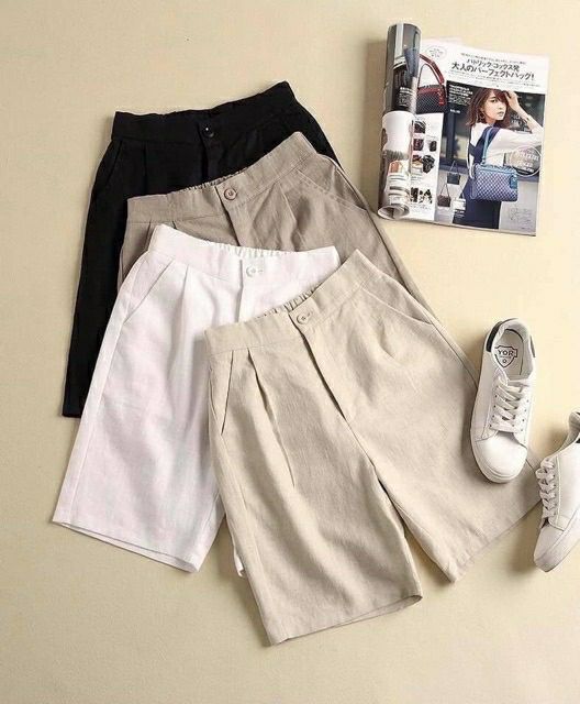 Quần đùi đũi chất liệu vải mềm mát, quần short ngắn kiểu dáng thể thao 114
