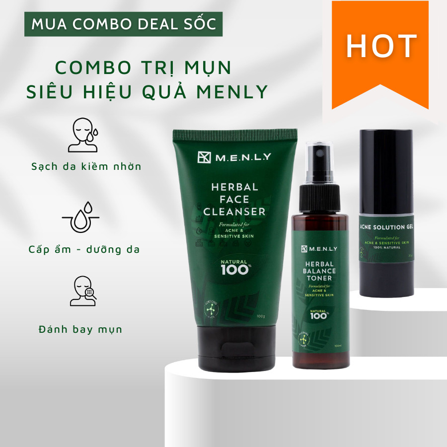 Combo ngăn mụn siêu hiệu quả m.e.n.l.y