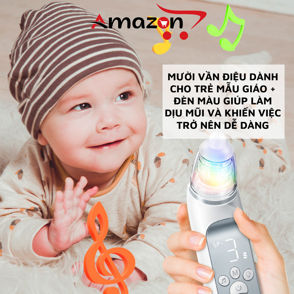 Máy hút mũi điện tử cao cấp cho bé, hút dịch mũi gỉ mũi