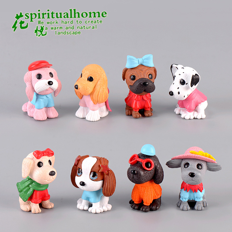 Mô hình chó nhỏ trang trí tiểu cảnh mini terrarium trang trí bể cá
