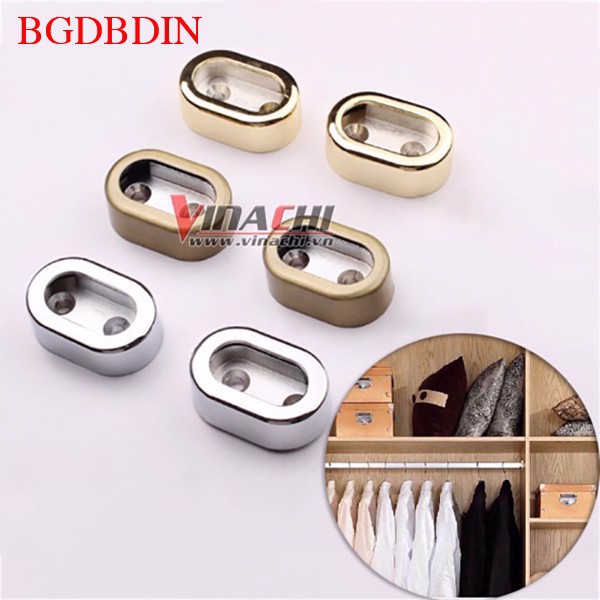 Bộ 2 Gối Đỡ Thanh Treo Tủ Áo Bầu Dục - Gối Đỡ Thanh Treo Tủ Áo Bầu DụcInox Tạo Nên Vẻ Sang Trọng Cho Sản Phẩm
