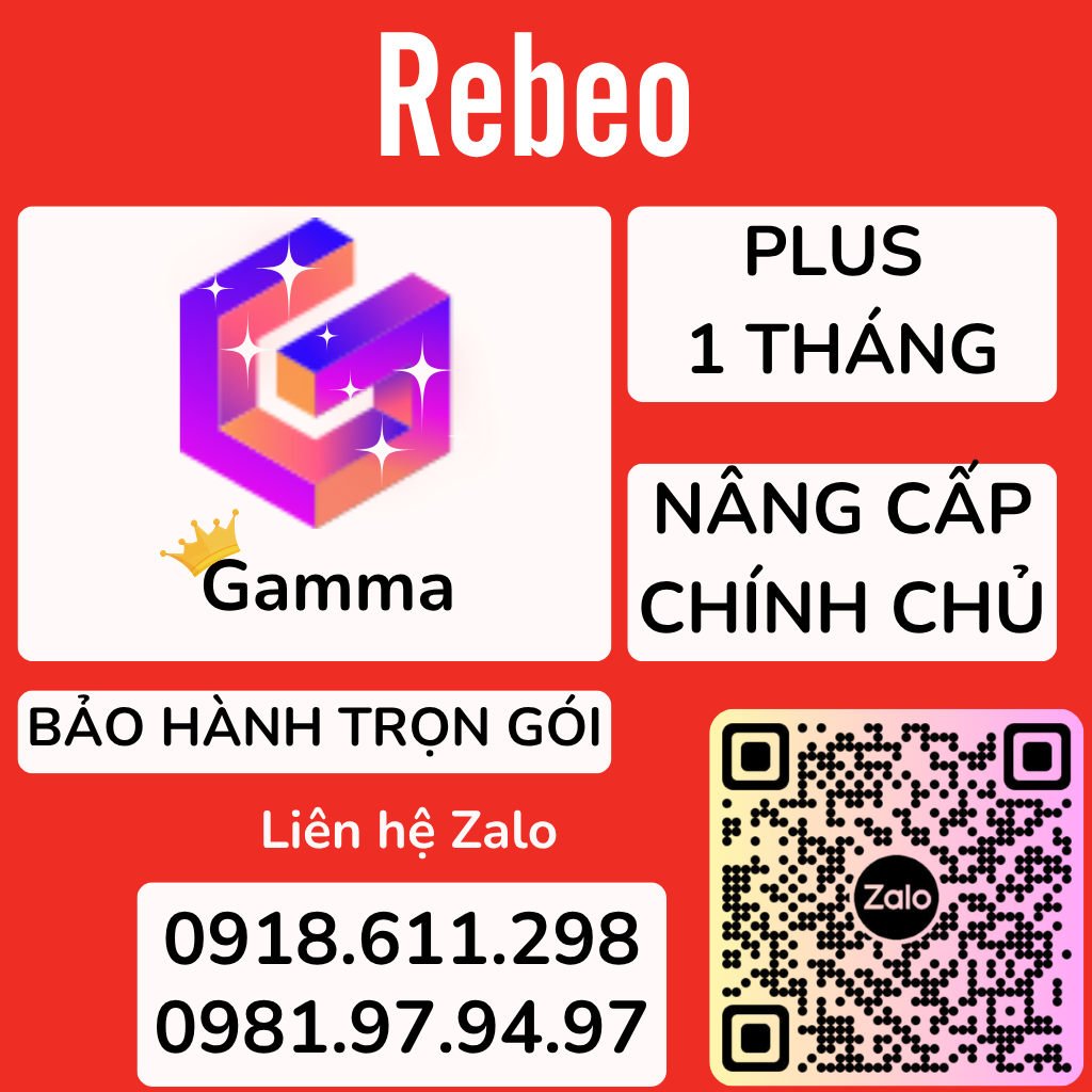 Gamma AI Pro, Gamma AI Plus Bản Quyền Giá Rẻ - REBEO Shop