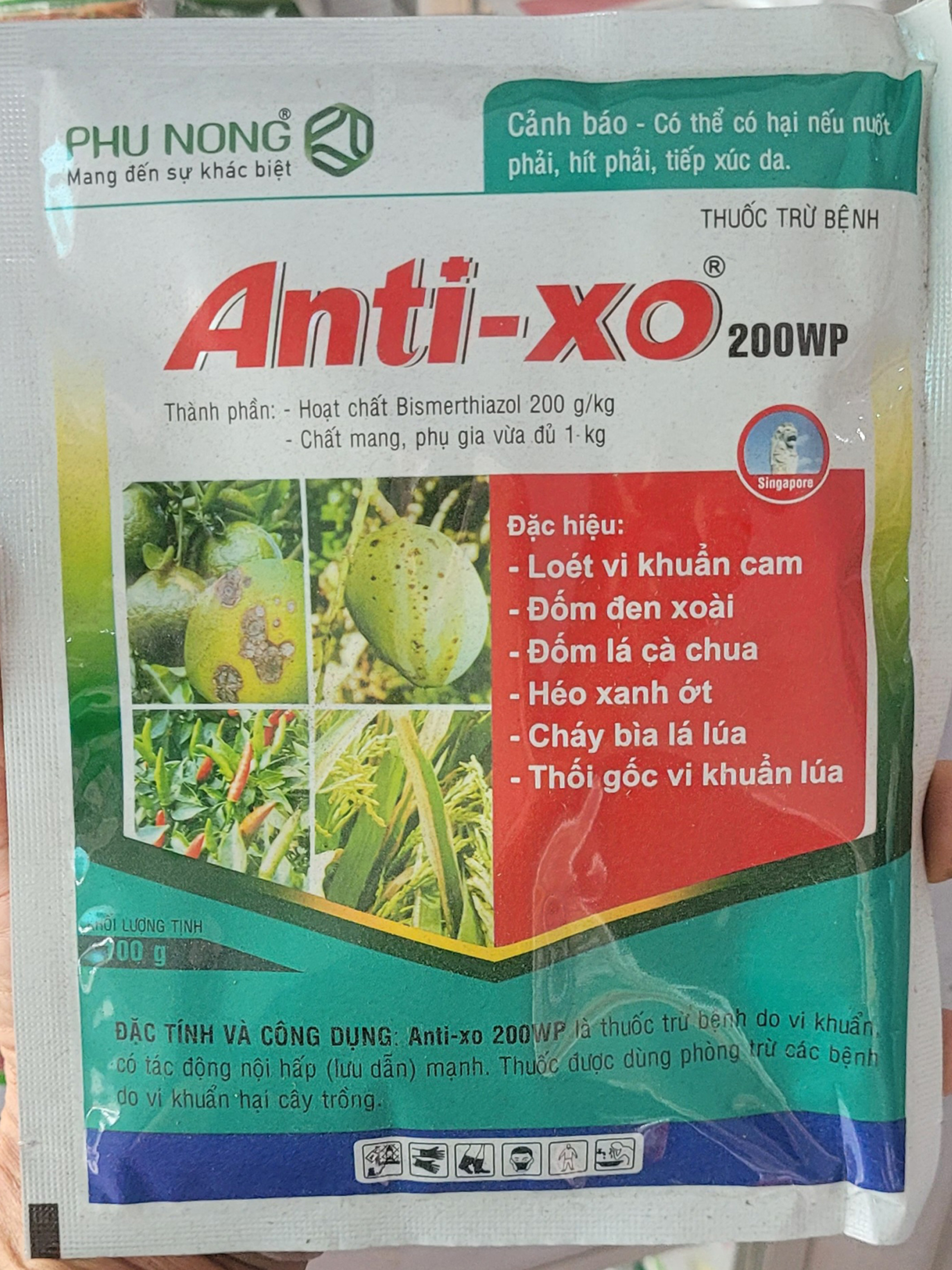 Thuốc trừ vi khuẩn anti-xo 200wp 100gr trừ bệnh vi khuẩn trên cây trồng