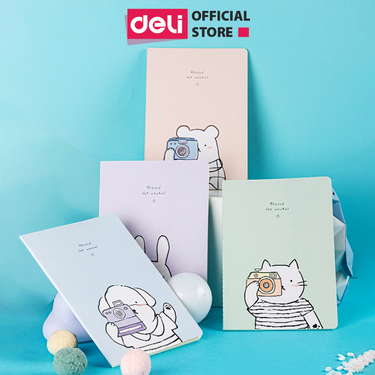 Combo độc quyền DELI x LAZADA - Set 15 món dụng cụ học tập cho học sinh tiểu học - Bút chì, bút gel, tập vở, gôm tẩy