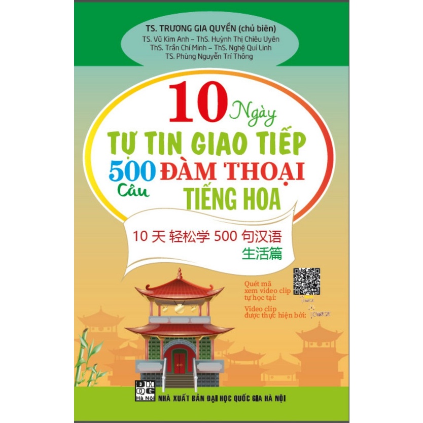 SÁCH - 10 ngày tự tin giao tiếp 500 câu đàm thoại tiếng hoa