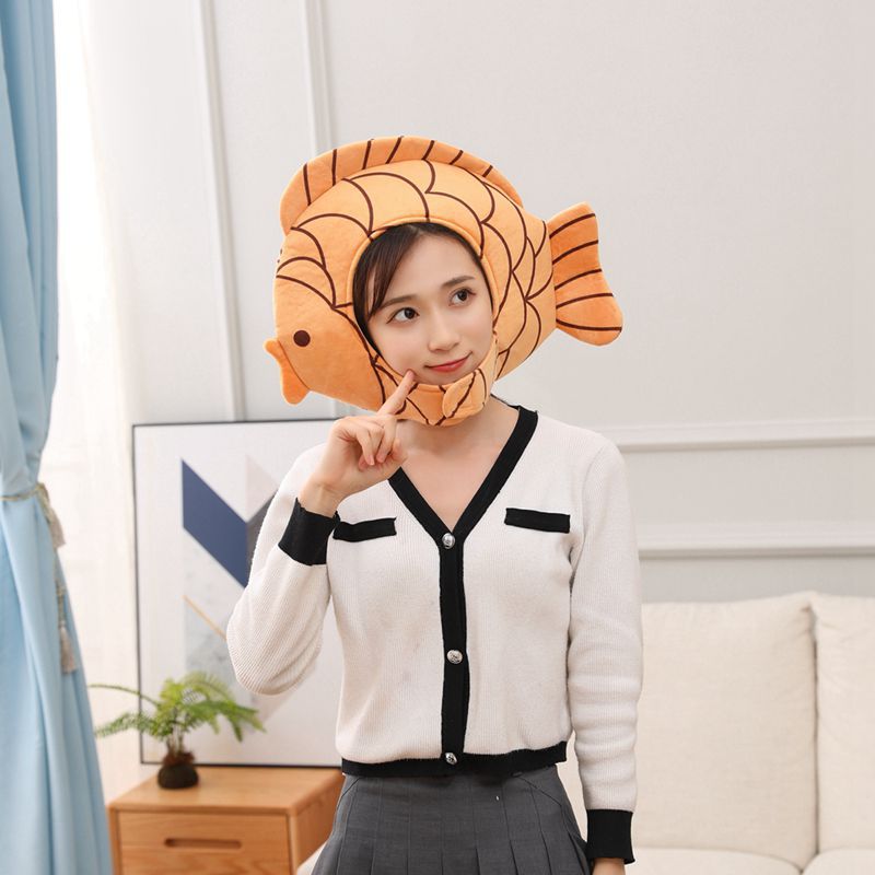 XIR Bán Buôn   Mũ Trùm Đầu Màu Vàng Nhỏ In Hình Ngắn   Mũ Trùm Đầu Sang Trọng Đạo Cụ Chụp Ảnh Đạo Cụ Chụp Ảnh Phim Hoạt Hình RR20